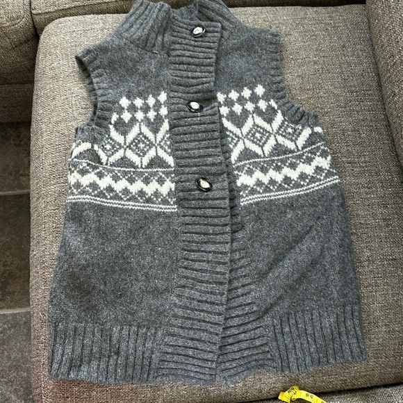 Banana Republic Sweaters - Banana Republic Women’s Wool Blend Mock Neck Sweater Vest Gray White Medium